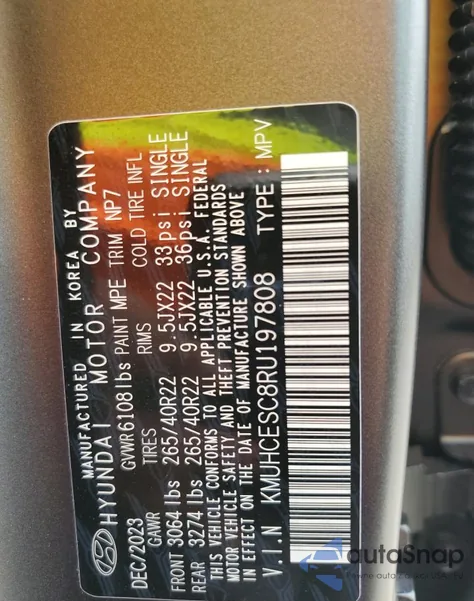 2024 Genesis Gv80 Base из США, поврежденный, VIN KMUHCESC8RU197808